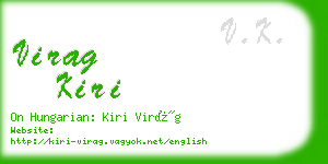 virag kiri business card